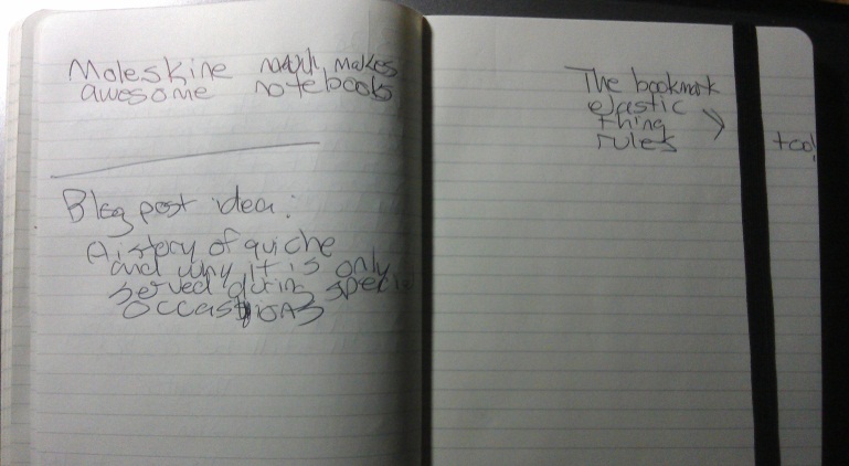 Inside of my Moleskine large notebook with ruled paper.
