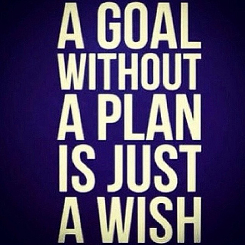 A goal without a plan is just a wish