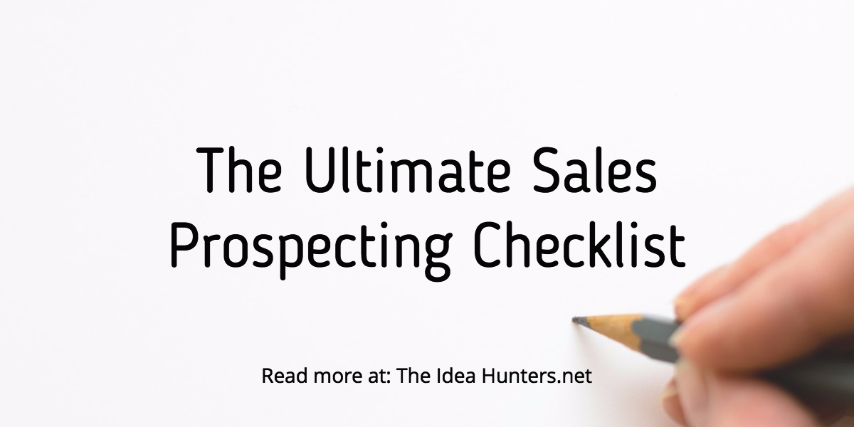 The Ultimate Sales Prospecting Checklist